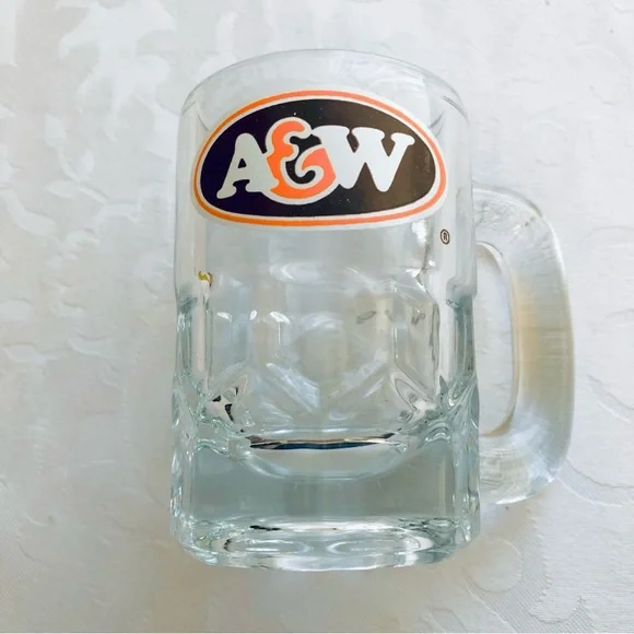Vintage A&W mini Baby Root Beer Glass Mugs Mint - Picture 5 of 6